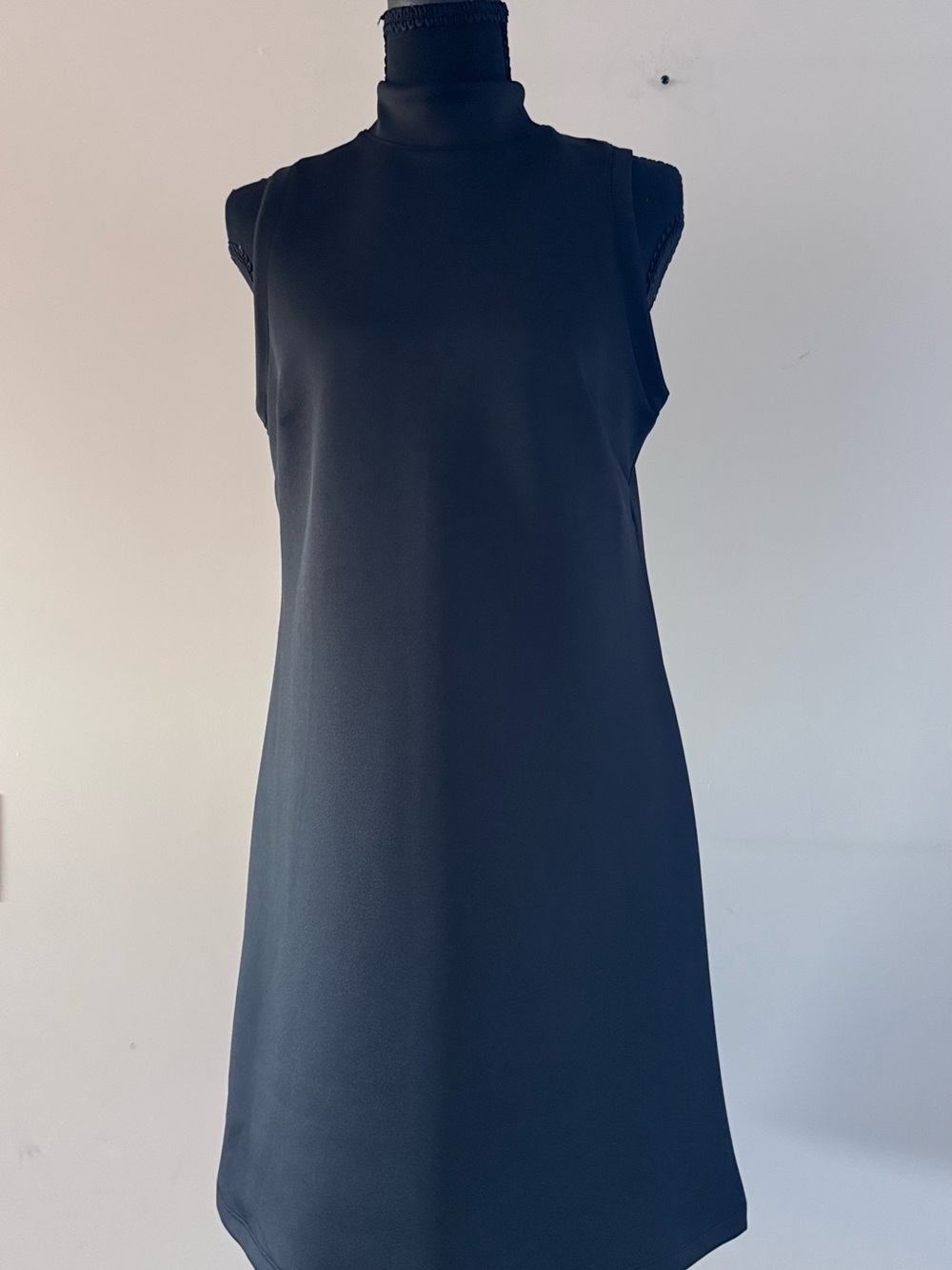 BCBGeneration Black Sleeveless Turtleneck Shift Dress